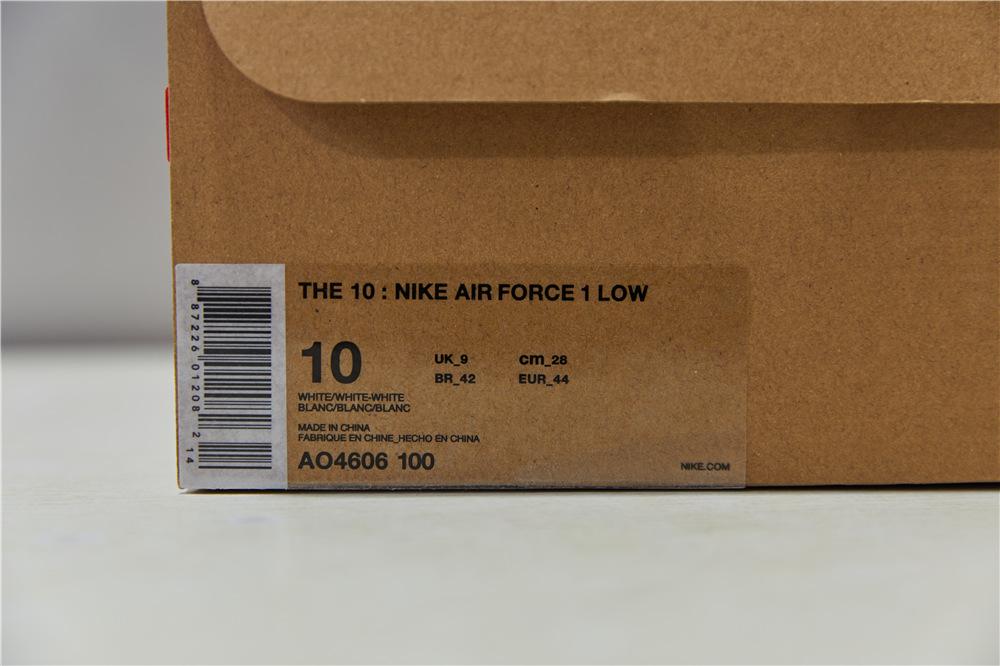 PK God Off-White Nike Air Force 1 One Low The 10 Ten Virgil Abloh retail materials ready to ship